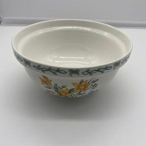 Thomson Floral Garden Mixing Bowl 8 ' Inch Yellow Flowers